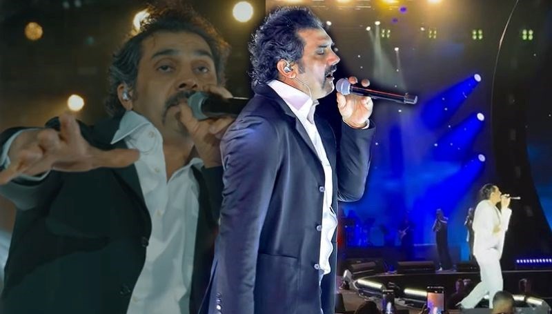 Bayhan’ın talihsiz anları: Şarkı söylerken yere düştü