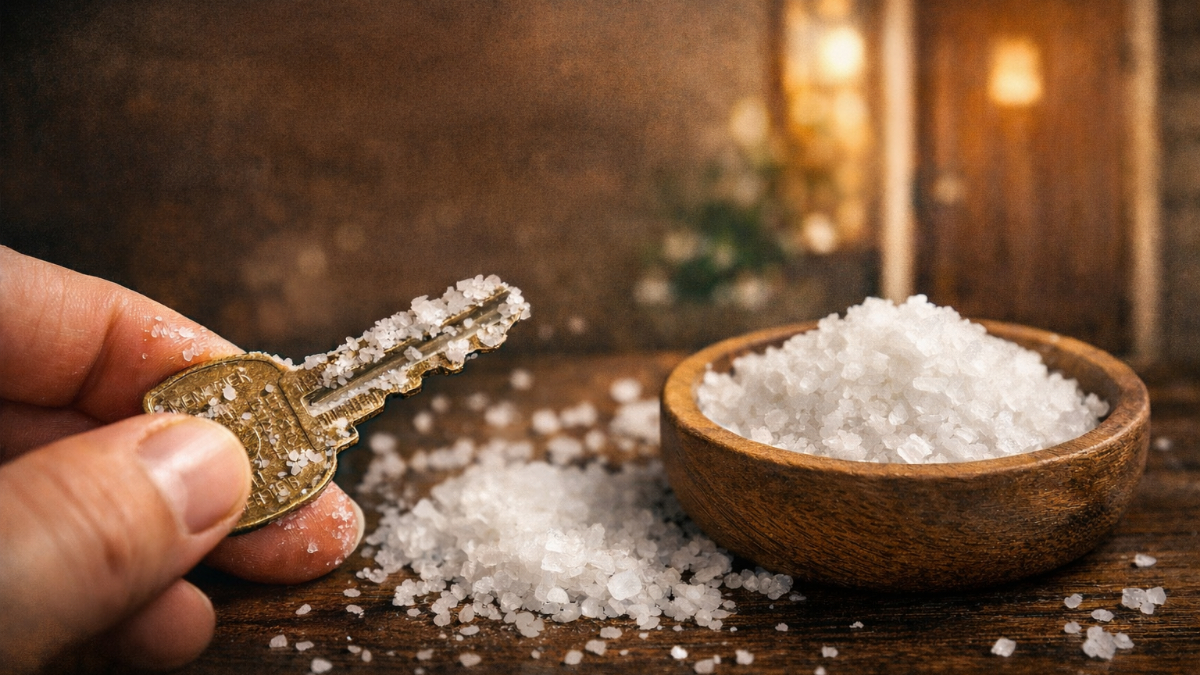 Ev anahtarını tuzla ovalayın!