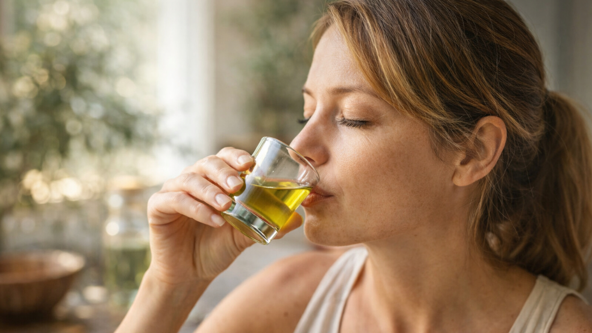 Öne çıkan zeytinyağı ve limon karışımı