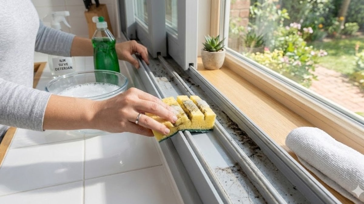 Sünger hilesiyle pencere çerçevelerini temizleme taktiği