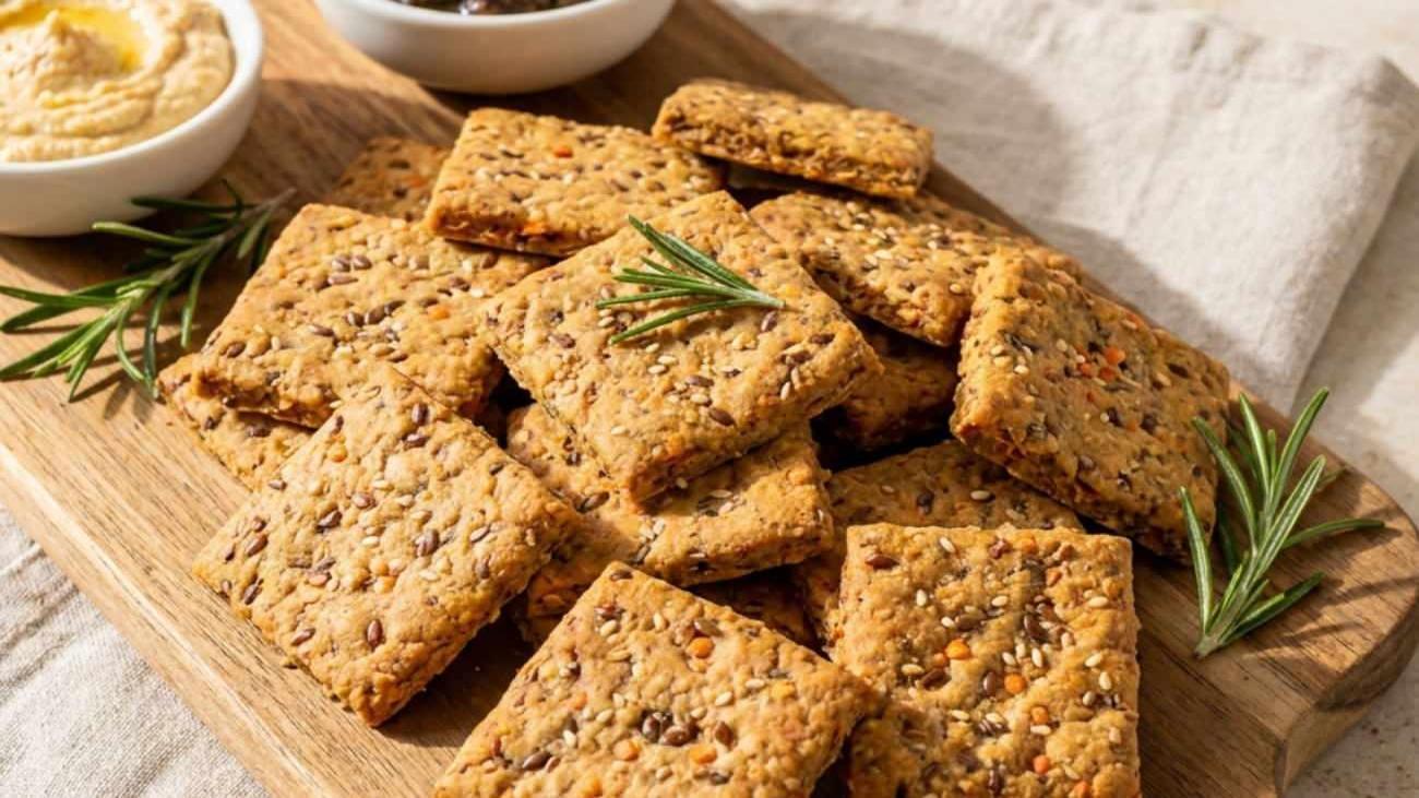 Evde mercimek kraker yapımı